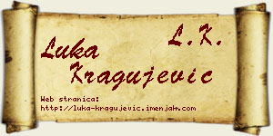 Luka Kragujević vizit kartica